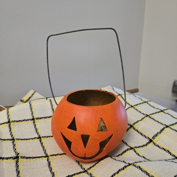 Gourd Jack-o-Lantern Pumpkin Basket Halloween Decor - Picture 1 of 3
